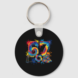 67 6 7 67 6-7 Meme Costumes Icecream Drips Soccer Key Ring