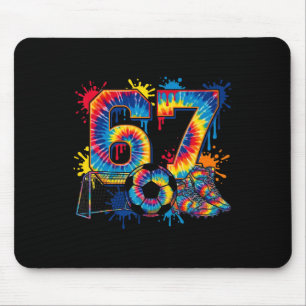 67 6 7 67 6-7 Meme Costumes Icecream Drips Soccer Mouse Pad