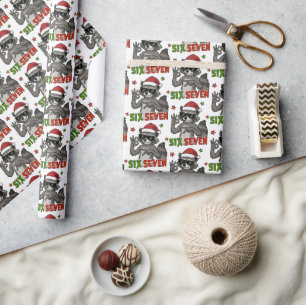 67 6 7 Christmas Six Seven meme Wrapping Paper