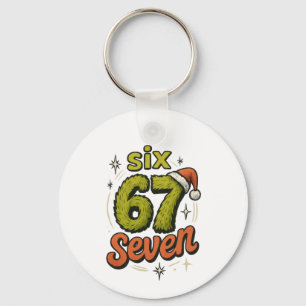 67, 6-7 meme, 6 7 funny, 67 christmas key ring