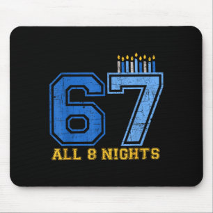 67 All 8 Nights Hanukkah Jewish Chanukah Six Seven Mouse Pad