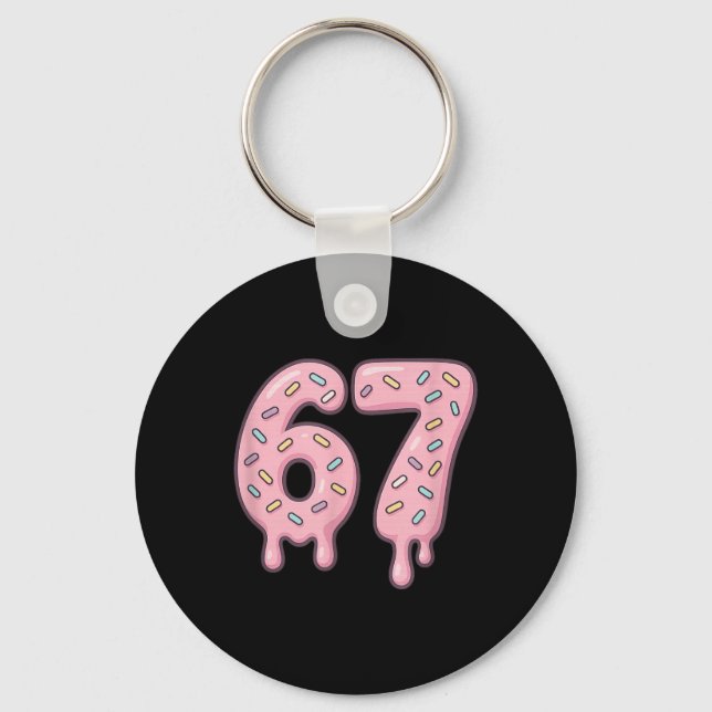 67 Alpha Slang Internet Meme Aura Energy  Key Ring (Front)