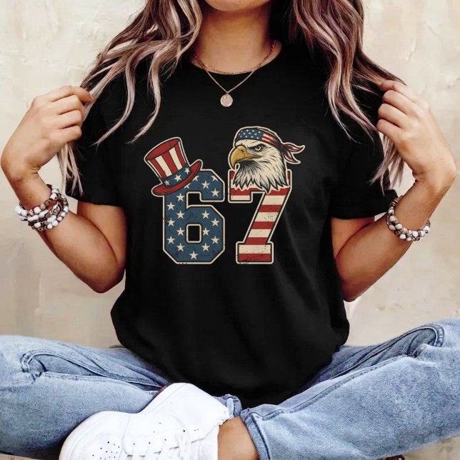 67 American Flag Eagle 4th of July Patriotic T-Shirt (Creator Uploaded)