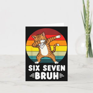 67 Animals Funny 67 Brainrot Youth Kids Cat 67  Card