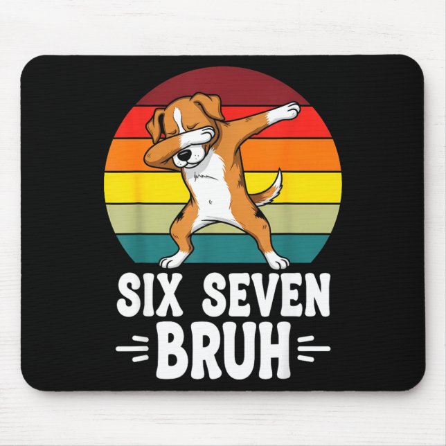 67 Animals Funny 67 Brainrot Youth Kids Dog 67  Mouse Pad (Front)