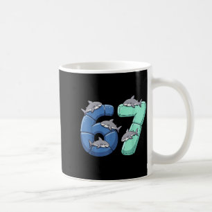 67 Animals Funny 67 Brainrot Youth Kids Shark 67  Coffee Mug