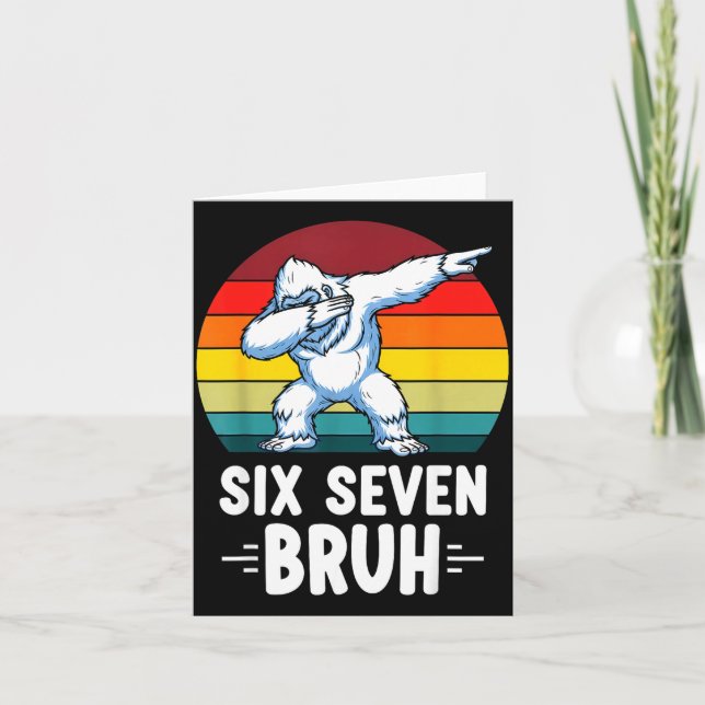 67 Animals Funny 67 Brainrot Youth Kids Yeti 67  Card (Front)