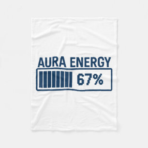67 Aura At Six Seven Funny Meme Gen Alpha Slang  Fleece Blanket