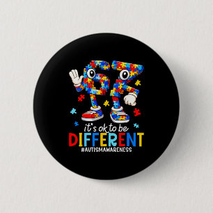 67 autism awareness six seven boys to be different 6 cm round badge