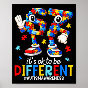 67 autism awareness six seven boys to be different poster