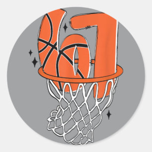 67 Basball Six Seven 6 7 Meme Funny 67 Basball Classic Round Sticker