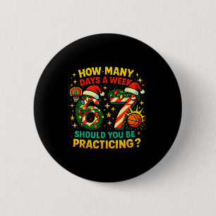 67 Basketball Christmas Funny Practice Meme Gift 6 Cm Round Badge