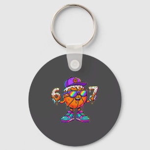 67 Basketball Drip Six Seven Funny Meme Gen Alpha Key Ring