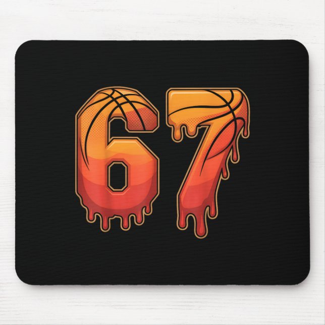 67 Basketball Gen Alpha Slang Kids Drip Six Seven  Mouse Pad (Front)