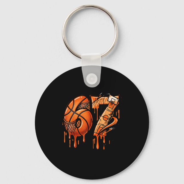 67 Basketball Ice Cream Drip Six Seven  Key Ring (Front)