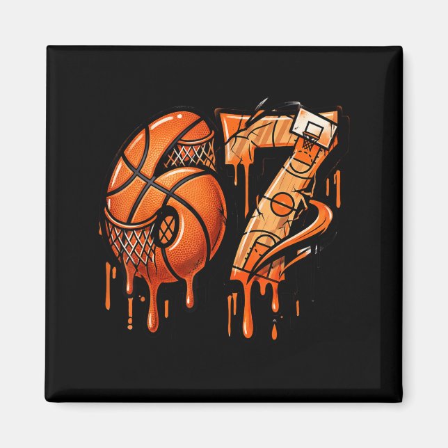 67 Basketball Ice Cream Drip Six Seven  Magnet (Front)