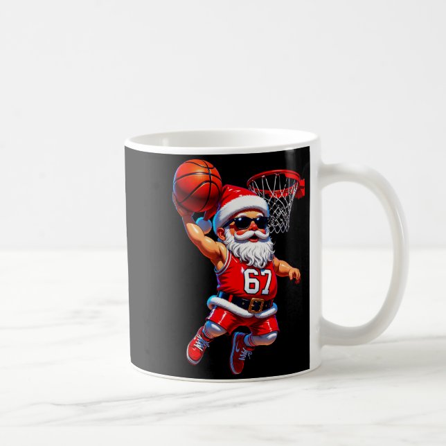 67 Basketball Santa Six Seven Meme Christmas Srt M Coffee Mug (Right)