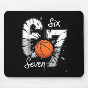 67 Basketball Six Seven 6 7 Meme 67 Mouse Pad