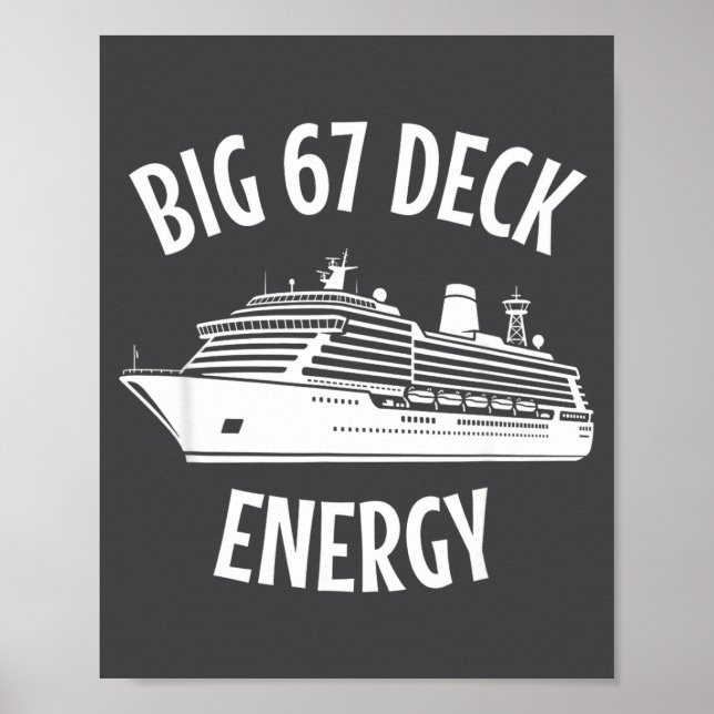 67 Big Six Seven Deck Energy Brain Rot Gen Alpha C Poster (Front)