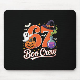 67 Boo Crew Funny Halloween Ghost Witch Pumpkin Sp Mouse Pad