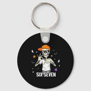 67 Boys Skeleton Funny Six Seven Gen Alpha Hallowe Key Ring
