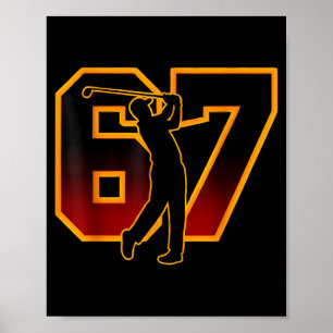 67 Brainrot Youth Golf Drip - Funny Kids 67  Poster