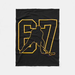 67 Brainrot Youth Ice Hockey Drip - Funny Kids 67  Fleece Blanket