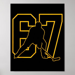 67 Brainrot Youth Ice Hockey Drip - Funny Kids 67  Poster