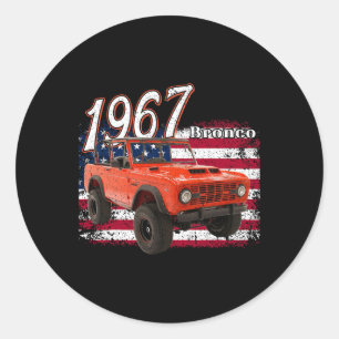 67 Bronco Suv Car Classic Round Sticker