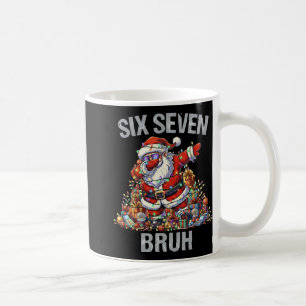 67 Bruh Christmas Six Seven Dabbing Santa 6 7 6-7 Coffee Mug