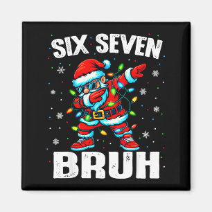 67 Bruh Christmas Six Seven Meme Dab Santa  Magnet
