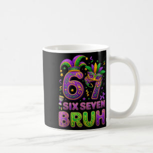 67 Bruh Mardi Gras Jester Mask New Orleans Coffee Mug