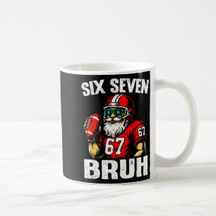 67 Bruh Meme Christmas Football Santa Six Seven  Coffee Mug