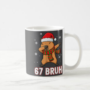 67 Bruh Six Seven Meme Capybara Christmas Kids Boy Coffee Mug