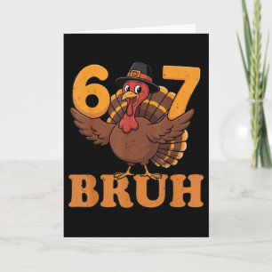 67 Bruh Turkey Math Thanksgiving Teacher Math Brai Card