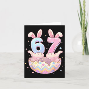 67 bunny egg for kids girl boy women youth teen card