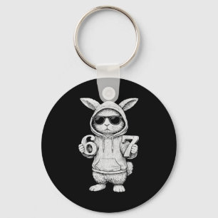 67 bunny face with sunglasses for kids boy men67 b key ring