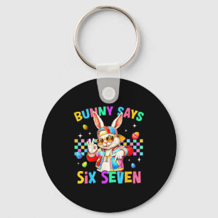 67 Bunny Says Six Seven For Kids Boys Girls Women  Key Ring
