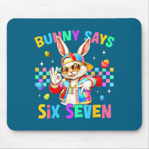 67 Bunny Says Six Seven Illustration Mouse Pad
