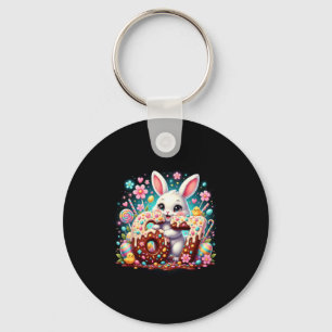 67 Bunny Six Seven 6 7 Easter Day Kids Key Ring