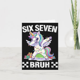 67 Burh Funny Christmas 6 7 Meme Men Women Kids Card