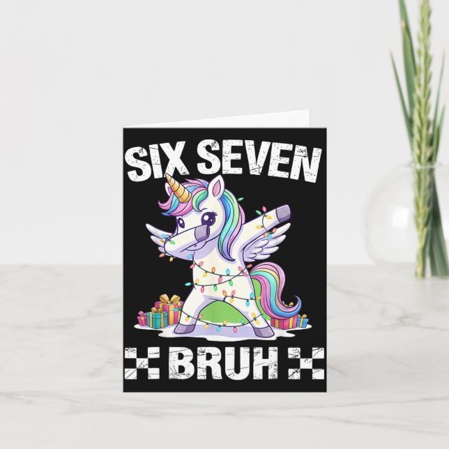 67 Burh Funny Christmas 6 7 Meme Men Women Kids  Card (Front)