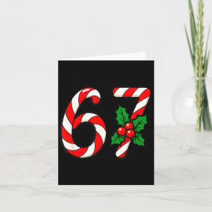 67 Candy Canes Funny Christmas Humor Meme Design  Card