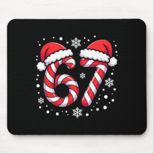 67 Candy Canes Santa  Mouse Pad