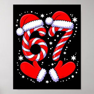 67 Candy Canes Santa  Poster