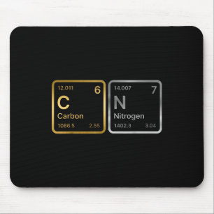67 Carbon Nitrogen Science Chemistry Periodic Tabl Mouse Pad