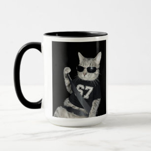 67 Cat Wearing Sunglasses Gen Alpha Funny Six Seve Mug