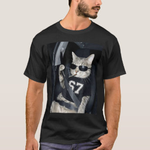 67 Cat Wearing Sungles Gen Alpha Smoking Cat T-Shirt