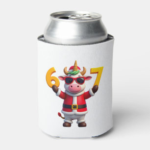 67 Christmaas Unicorn 6 7 Meme for Girls Kids Funn Can Cooler