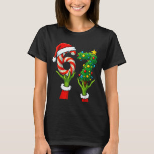 67 Christmas 6 7 Meme Hands Holiday Gen Alpha For T-Shirt